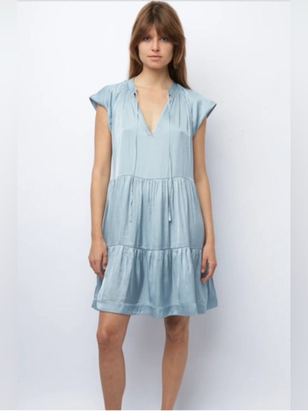 Light blue Zadig & Voltaire Rito satin mini dress
